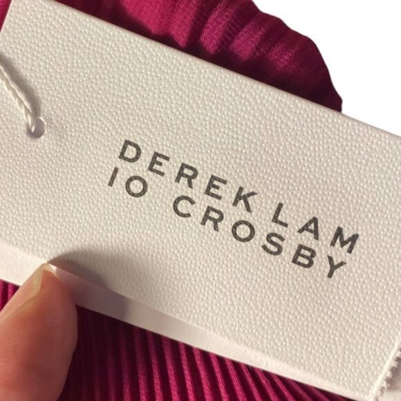 BEAUTIFUL DEREK LAM 10 CROSBY FUCHSIA PLEATED BLOUSE (NWT) - Picture 8 of 10